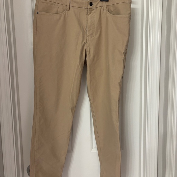 lululemon ABC Classic-Fit 5 Pocket Pant 30L Warpstreme Trench Tan Sz 35 - Picture 2 of 2